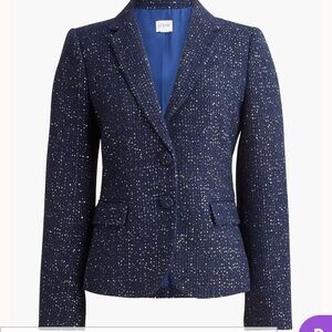 J. Crew Factory Sequin tweed schoolboy blazer